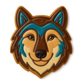 Mighty Gadget Majestic Wolf Cookie Cutter and Stamp Set - 4x3.36" (Random Color)