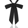 Luckyvestir Ribbon Tie, Black/Red/Navy Bow Tie for Women, Girls Neck