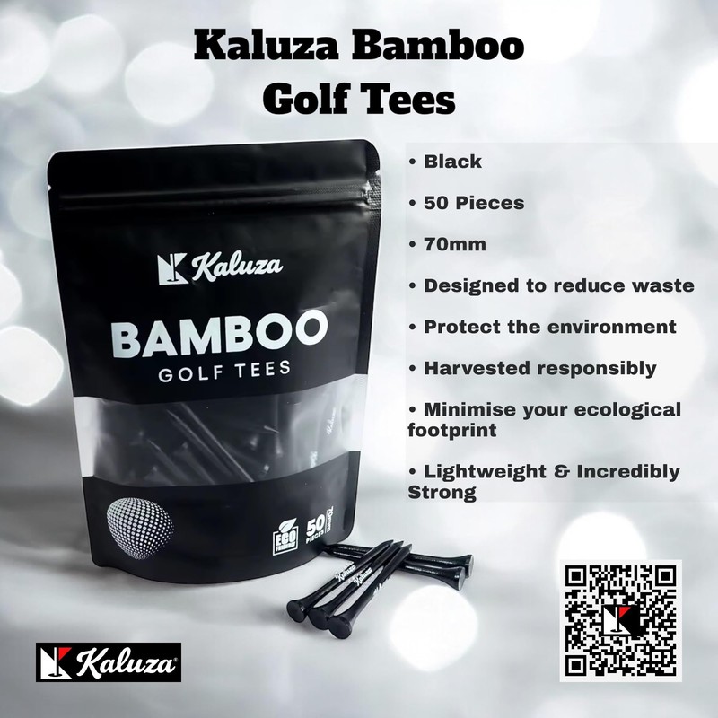 Kaluza Eco-Friendly Bamboo Golf Tees - 50 Pieces | 70mm