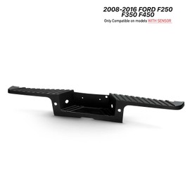 AKKON - Fits 2008-2016 Ford F250/F350/F450 Super Duty Pickup Black Plastic Rear Bumper Top Step Pad with Parking Sensor Holes