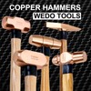 WEDO Copper Scaling Hammer,Chipping Hammer with Woodeng Handle,150g,13''330mm