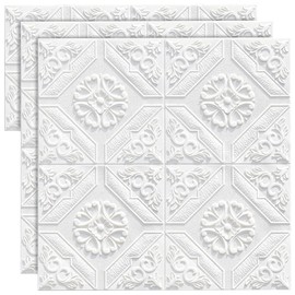 10Pack 3D Wall Panels Peel and , White Faux Brick Wallpaper Stickers with Self-Adhesive Waterproof Foam for Interior Wall Decor, Bedroom, Bathroom, Kitchen, Fireplace