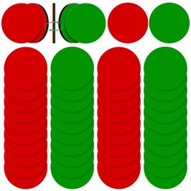 Xuhal 40 Pcs Double Sided Red Green Magnets 1.26'' Red Green Flip Reversible Magnets Dots for Whiteboard Mini Colored Double Sided Reversible Circle Indicator for Office Classroom Decoration (Classic)