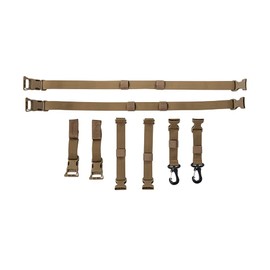 Tasmanian Tiger TT Pouch Harness Adapter Set for Attaching Additional Bags to Backpack Shoulder Straps, Coyote Brown