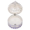 Metal Trinket Box Purple Crown Shape Shiny Elegant Exquisite Zinc