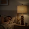 Scenekoy Wood Table Lamp Set of 2, 3-Way Dimmable Table