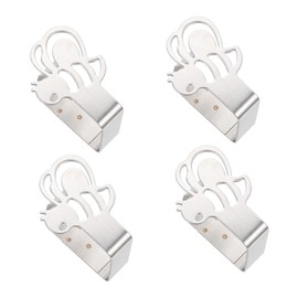 SHINEOFI 1set Stainless Steel Tablecloth Clips Non Slip Table Cover Holders with Durable and Easy to Use for Outdoor Tables for Weddings Picnics and Dinners 4pcs