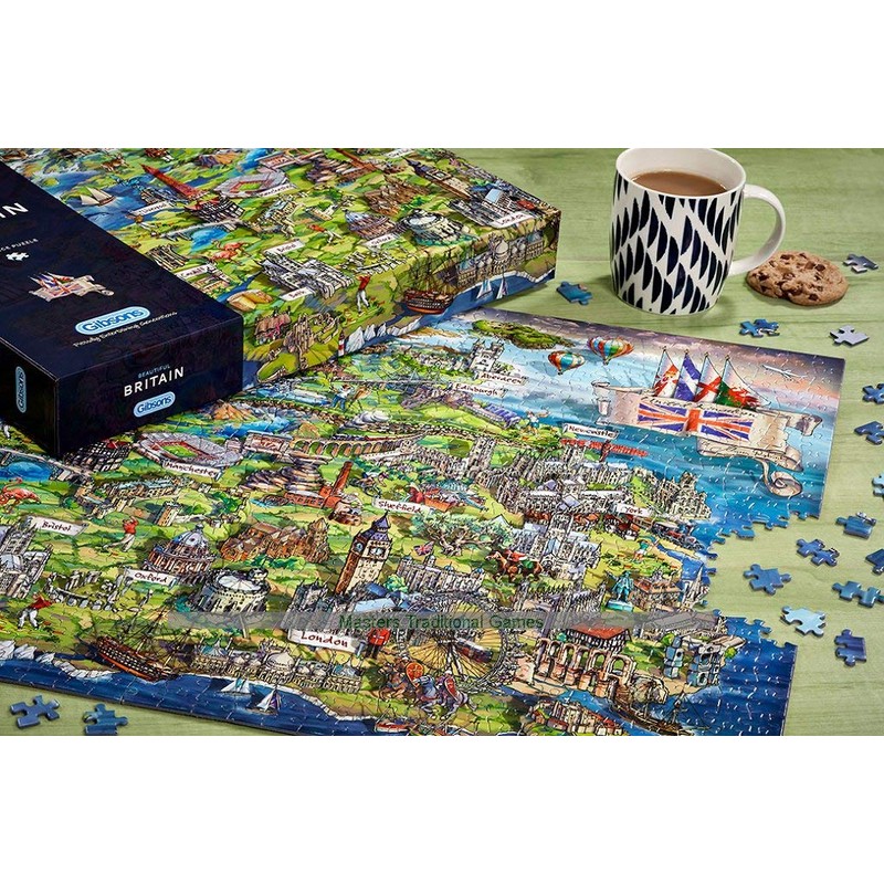 Beautiful Britain 1000 Piece Jigsaw Puzzle | Sustainable Puzzle for
