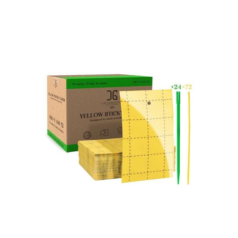 Catchmaster Double-Sided Sticky Traps for Pest Control - 72 Pack