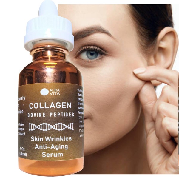 Collagen Peptides Skin Serum Face Wrinkle Anti Aging Treatment Cosmetic ALKAVITA