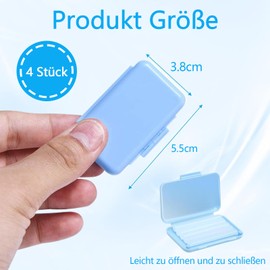 4 Kasten Zahnspangen Wachs, Kieferorthopädisches Wachs für Zahnspangen, 20 Streifen Dentalwachs für Zahnspangen zur Linderung von Reizungen Schmerzen Zahnwachs für Zahnspange (4 Stück, Minze)