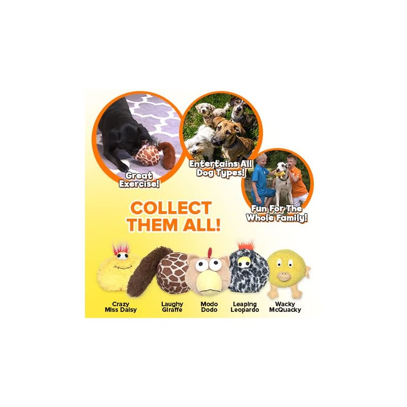 Gazoos Interactive Dog Toy (Leaping Leopardo), Motion Activated Bouncing Talking