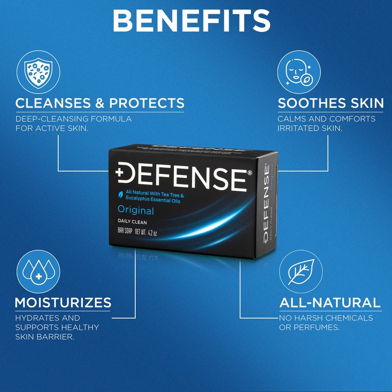 Defense Soap 5pk All Natural Tea Tree Bar Soap for