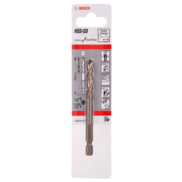 Bosch 2608584677 1x HSS-Co Pilot Drill Bit (Ø 7.15 mm,