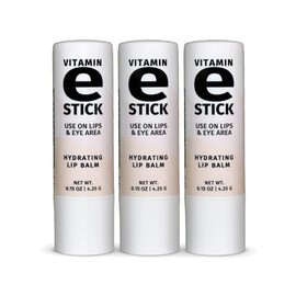 Reviva Labs Vitamin E Stick - Hydrating Lip Balm for Chapped Lips & Under Eye Care - Moisturizing with Beeswax, Shea Butter & Allantoin - Vitamin E Li