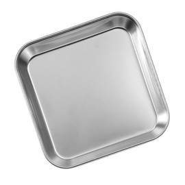 Mikinona 1pc Rustproof Stainless Steel BBQ Plate Food Serving Plate for Gatherings Birthdays Weddings and Restaurants for Home and Outdoor Use