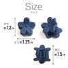 HPNN-007 Hair Clip, Mini Flower, Navy, Small, Cute Bangs, Hair