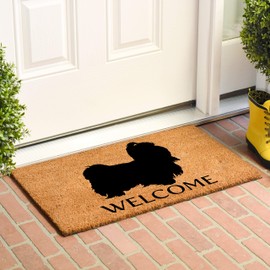 Calloway Mills AZ105651729 Shih Tzu Doormat, 17" x 29", Natural/Black