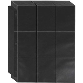 9 Pocket Sheet Protectors,Double Sided Card Sleeves Page Protectors for 3 Ring Binder, Baseball Card Binder,Fit for MTG, TCG, Baseball Standard Cards (Black, 100)