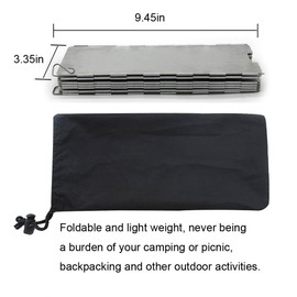 Stove Windscreen for Camp, 12 Plates Camping Windshield, Folding Stoves Wind Screen by IDOMIK, Foldable Outdoor Cooking Portable Wind Guard Aluminum Alloy Lightweight