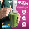 50pk Colourful Bubble Tea Straws 21cm | Large & Thick