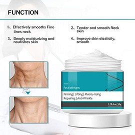 Crema Cuello, Crema para el Cuello Flacidez Y Encogimiento Antienvejecimiento Arrugas Estiramiento del Cuello Gel Reafirmante para el Cuidado de la Piel Crema Reafirmante para el Cuello Reductor