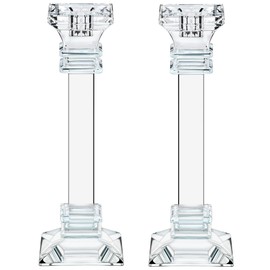 Crystal Candle Holders Set of 2-9.2" Tall Crystal Candlestick Holders - Ultra Elegant & Modern Centerpiece Home Décor