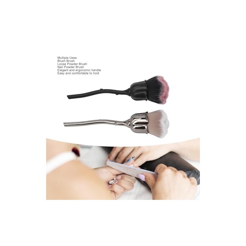 2 Brochas De Maquillaje De Rosas Para Rubor, Suave Y