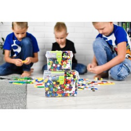 Meli Creative Minis Travel Box 1100 Educational Toy & Travel Set for Children: Flexible Puzzle, Mosaic & Construction Toy in Practical Case