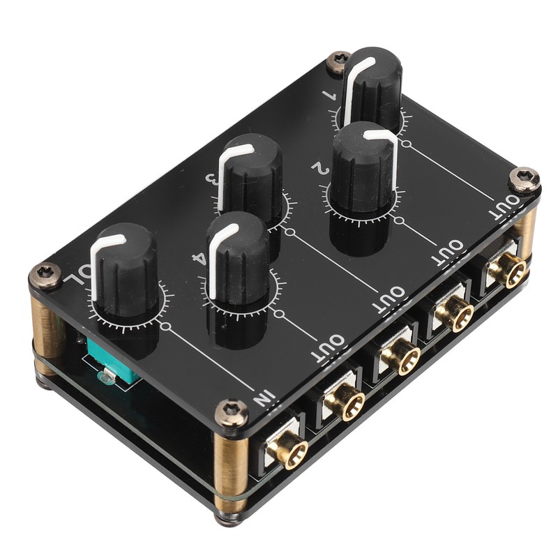 Mini Stereo 4 Channel Line Mixer Low Noise Professional 4