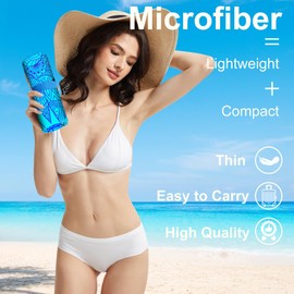 Microfiber Lightweight Thin Beach Towel Compact Oversized Quick Dry Sandproof Clearance Towels Sand Free Swim Camping Pool Travel Essentials Accessories Vacation Women Men Adults Blue Small Shark