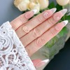 Handmade Press-On Nails, French Tip Press-On Nails, Handcrafted White Almond-Shaped