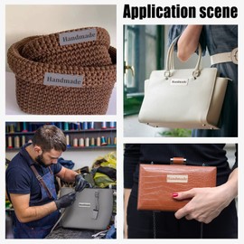 WADORN 18pcs Metal Blank Stamping Tags, 3 Colors Alloy Rectangle Blank Name Labels Marker DIY Handmade Logo Labels with Spacers for Clothes Bags Label Signs for Jeans Shoes Craft Bag Making Hardware