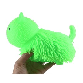 1 Random Color Shaggy Cat Large 7" Puffer Ball - Sensory Therapy Fidget Stress Balls - OT Autism SPD