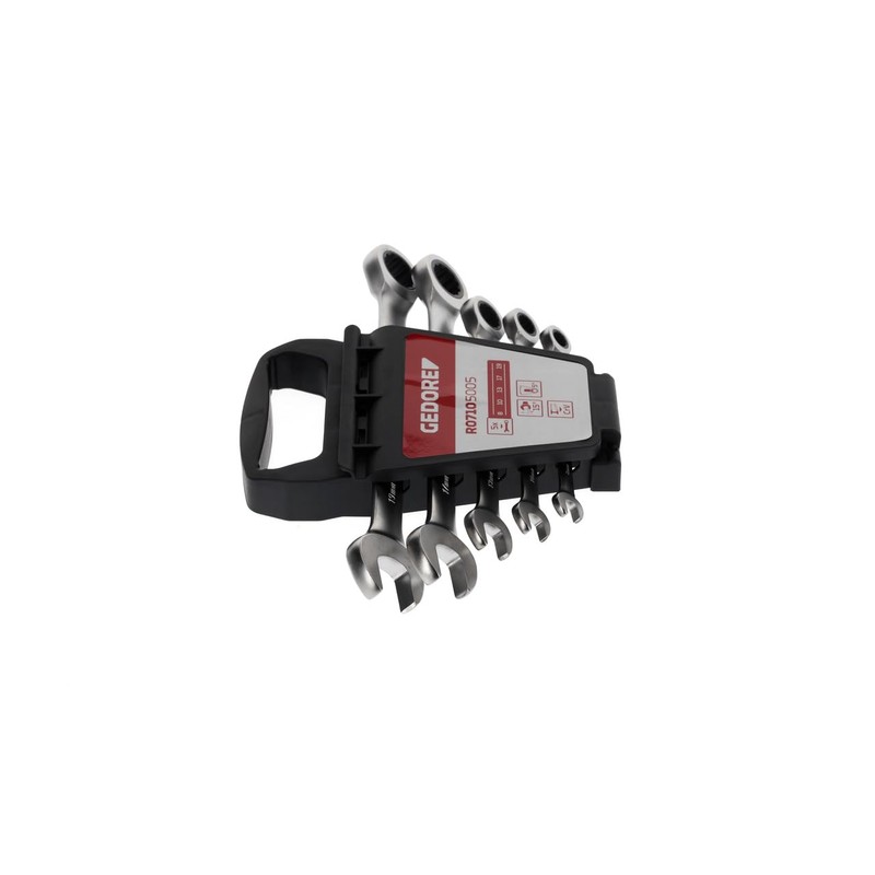Gedore R07105005 Ring Ratchet Wrench set metric 5-piece