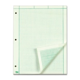 Tops Engineering Computation Pad - 100 Sheet - 15lb - Letter 8.5" x 11" - 50 / Pad - Green