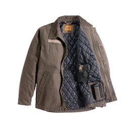 Venado Concealed Carry Jacket for Men - Heavy Duty Canvas - Conceal Carry Pockets (Moss, Medium)