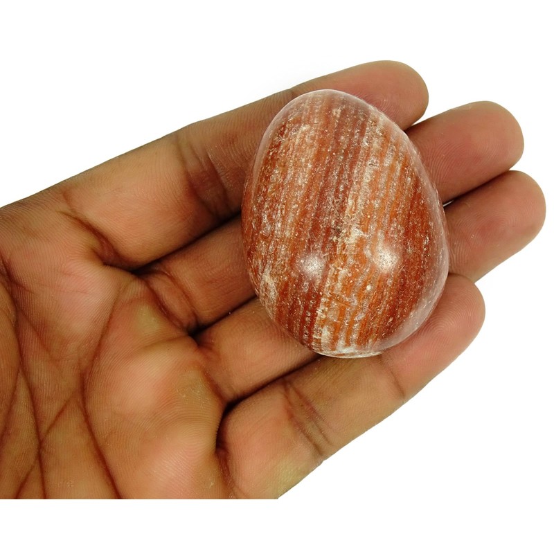 Harmonize Peach Jasper Stone Carved Egg Natural Bell Chakra Reiki