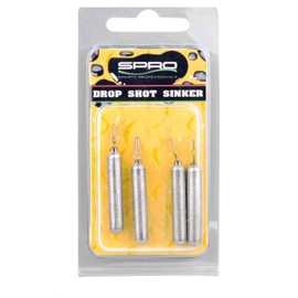 Spro Lead Dropshot Sinkers - Drop Shot Weights for Dropshot Fishing, Leads for Rubber Fishing, Weight for Rubber Bait, Weight/Content: 10.5 g, Pack of 4
