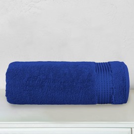Elegant Comfort Premium Turkish Cotton 1 Piece Jumbo Bath Towel - 35 x 70 inch, Luxurious Hotel Spa Quality 100% Turkish Cotton Large Bath Towel - Highly Absorbent - Soft Bathroom Towel, Royal Blue