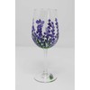 Hand Painted Wine Glasses - Purple Lavender (Set of 2)
