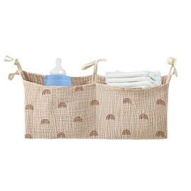 Baby Bedside Storage Bag | Crib Bedside Caddy Organizer,Portable Nursery Bassinet Accessories for Indoor Home Travel Kids' Room