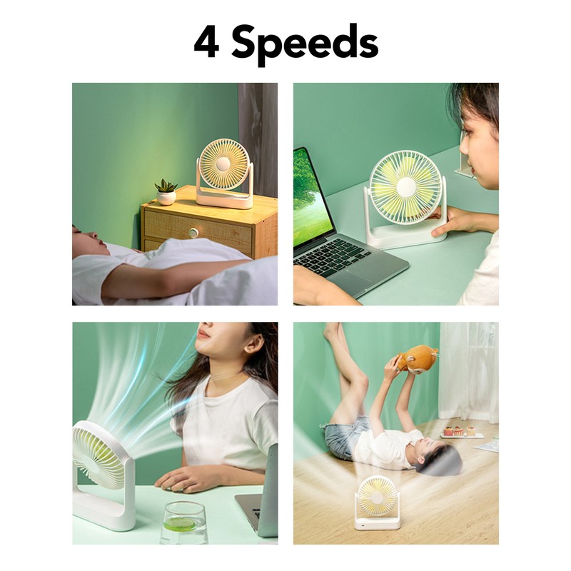 USB Desk Fan Wall Mounted Hanging Desk 3 in 1