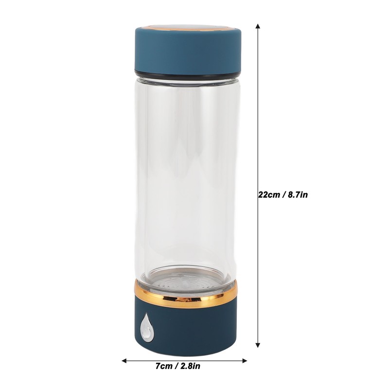 Hydrogen Water Bottle 420ml Rechargeable SPE PEM Technology Portable Hydrogen