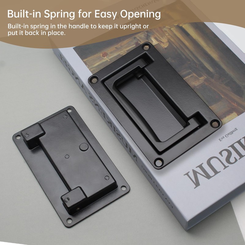 Murtenze Black Recessed Pull Handles Hatches Flush Pull Handle for