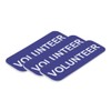 Volunteer 1 x 3" Name Tag, Blue (3 Pack)