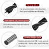 sourcing map 7pcs Brad Point Drill Bits 4-12mm Dia Straight