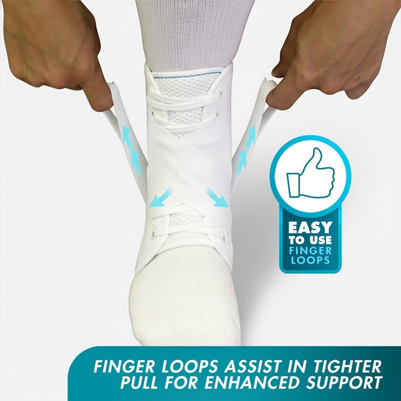 Med Spec ASO Ankle Stabilizer (Medium, White) – Ankle Brace