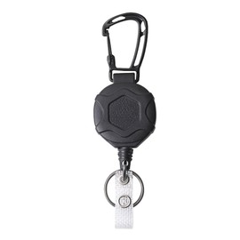 Retractable Key Holder, Heavy Duty Retractable Key Chain, Stretchable Key Chain, Reel Strap, Steel Wire, Carabiner and Keychain, Strong ABS Casing, Stainless Steel Spring Coil, 31.5 inches (80 cm),