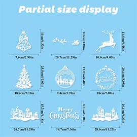 243Pcs Christmas Window Stickers with Xmas Snowflakes Decals Reusable Window Clings Double Sided Static PVC Clings for Christmas Window Display(9 Sheets)